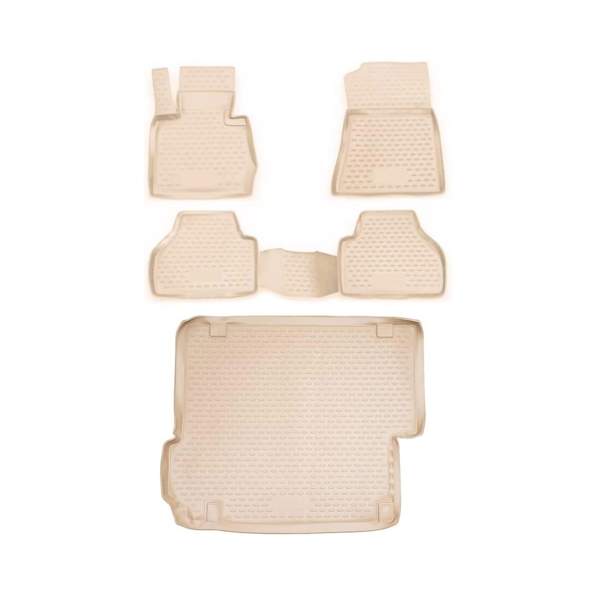 BMW X3 Floor-Trunk Mats - Omac - KIT 3D - Beige - '11-'17